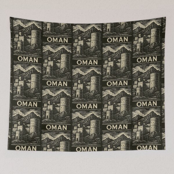 Item preview, Oman Linocut Style  designed and sold by Thistle-TShop.