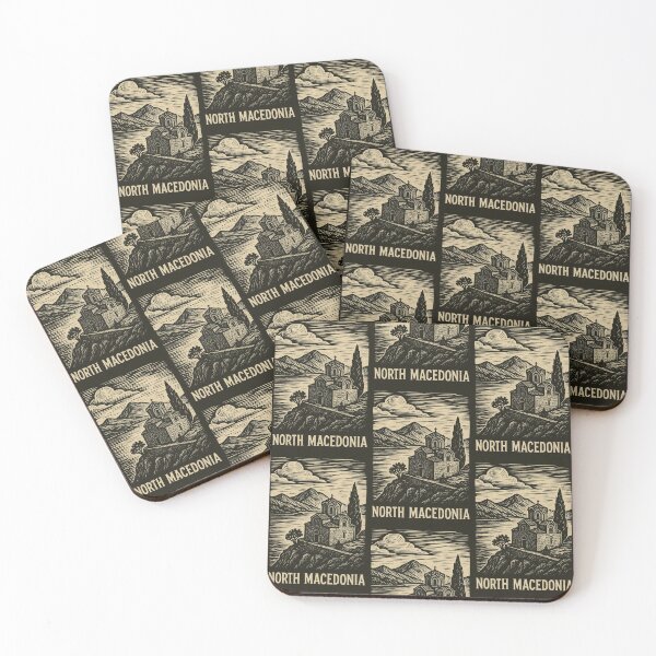 Item preview, North Macedonia Linocut Style  designed and sold by Thistle-TShop.