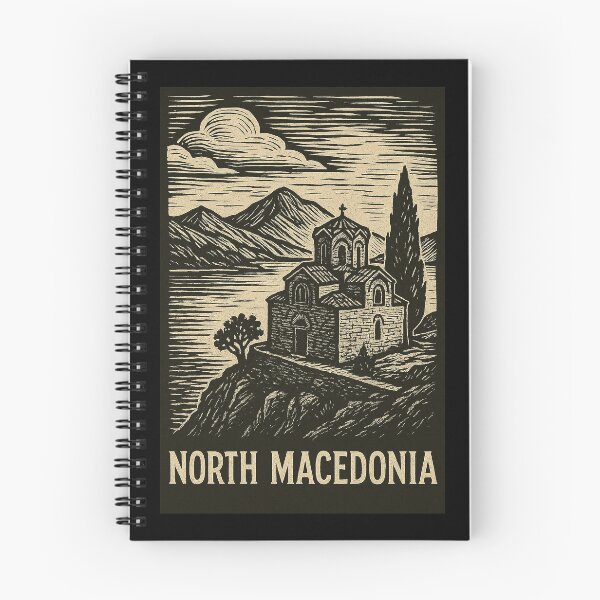 Item preview, North Macedonia Linocut Style  designed and sold by Thistle-TShop.