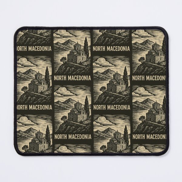 Item preview, North Macedonia Linocut Style  designed and sold by Thistle-TShop.