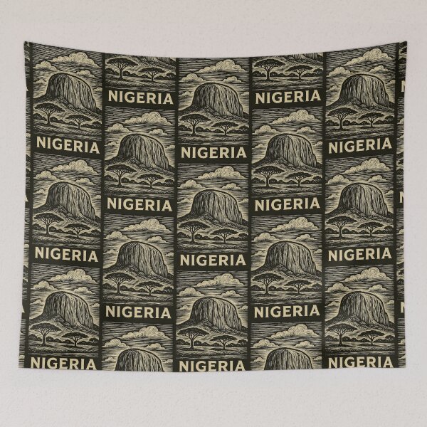 Item preview, Nigeria Linocut Style  designed and sold by Thistle-TShop.