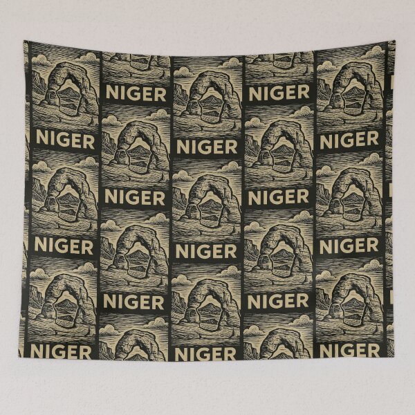 Item preview, Niger Linocut Style  designed and sold by Thistle-TShop.