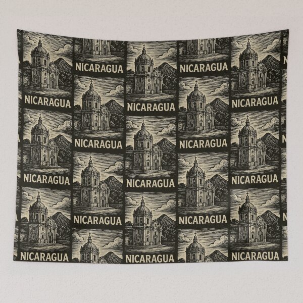 Item preview, Nicaragua Linocut Style  designed and sold by Thistle-TShop.