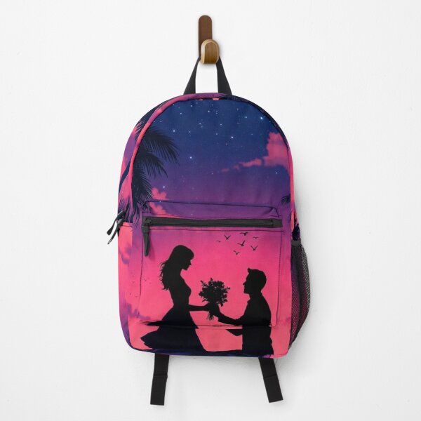 Item preview, Starry Beach Proposal – Romantic Silhouette Love Art designed and sold by PixelVibe782.