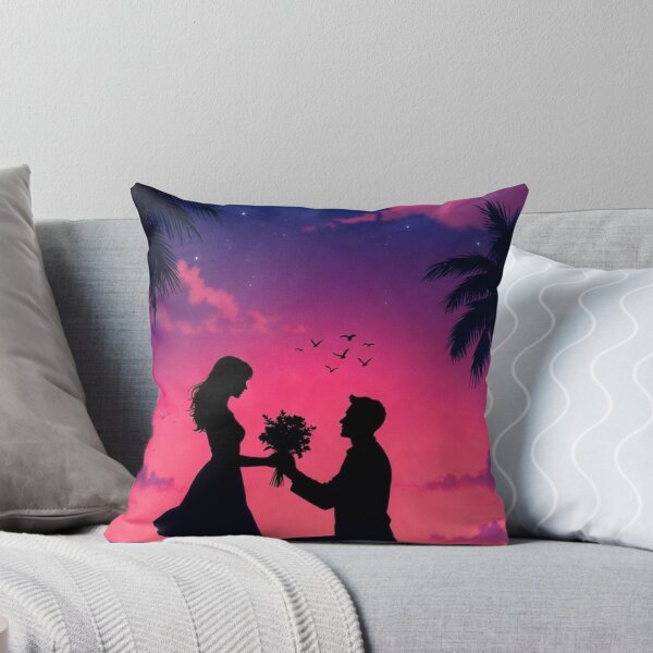 Item preview, Starry Beach Proposal – Romantic Silhouette Love Art designed and sold by PixelVibe782.