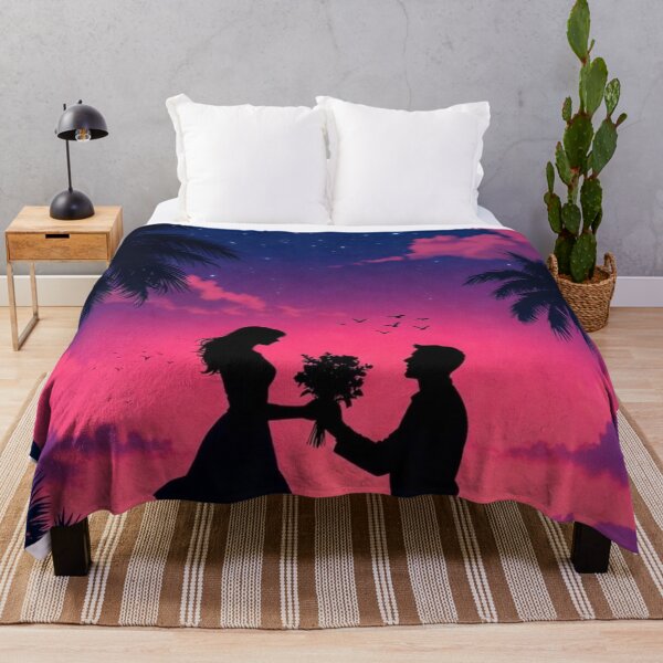 Item preview, Starry Beach Proposal – Romantic Silhouette Love Art designed and sold by PixelVibe782.