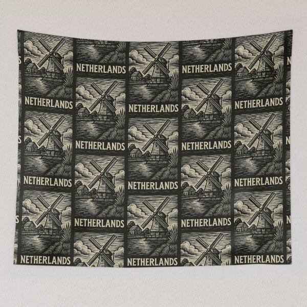 Item preview, Netherlands Linocut Style  designed and sold by Thistle-TShop.