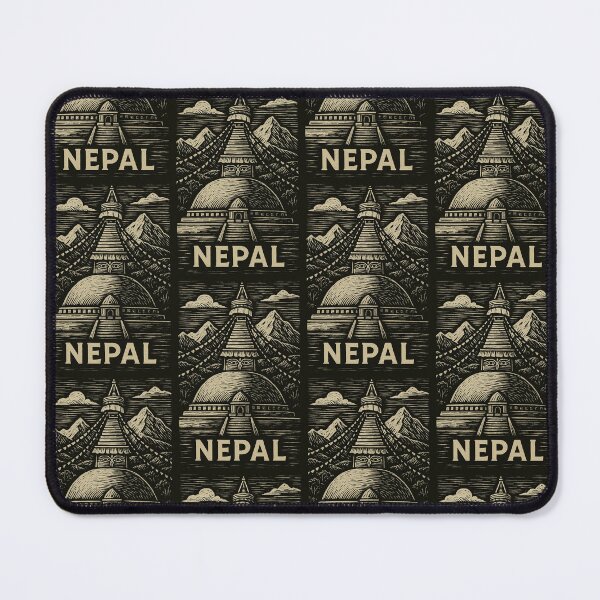Item preview, Nepal Linocut Style  designed and sold by Thistle-TShop.