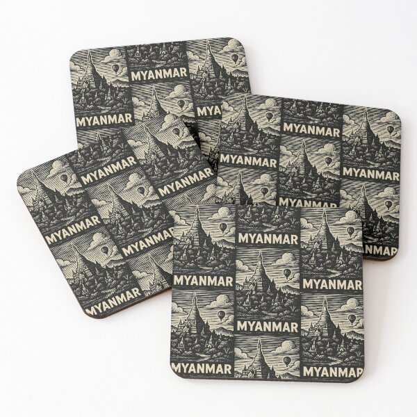 Item preview, Myanmar Linocut Style  designed and sold by Thistle-TShop.