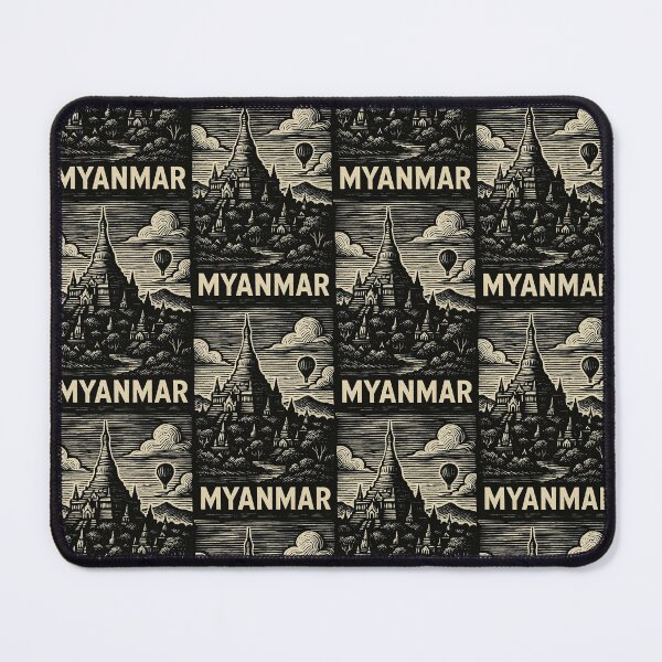 Item preview, Myanmar Linocut Style designed and sold by Thistle-TShop.