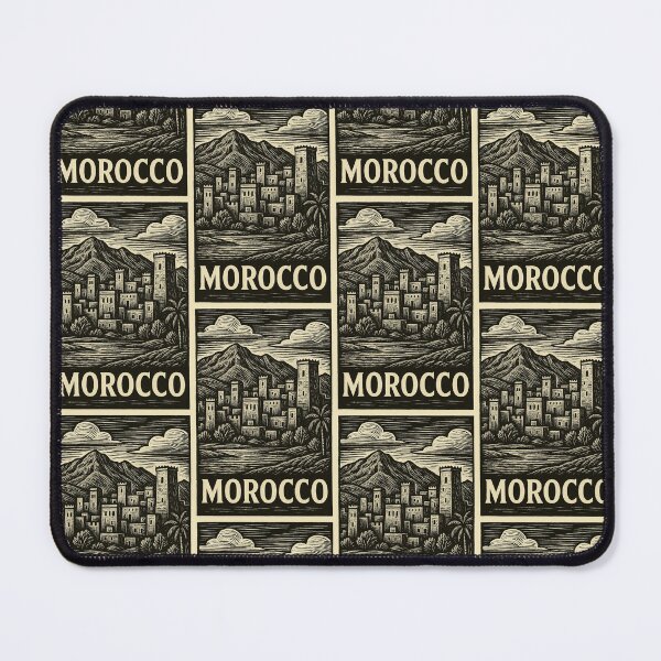 Item preview, Morocco Linocut Style designed and sold by Thistle-TShop.