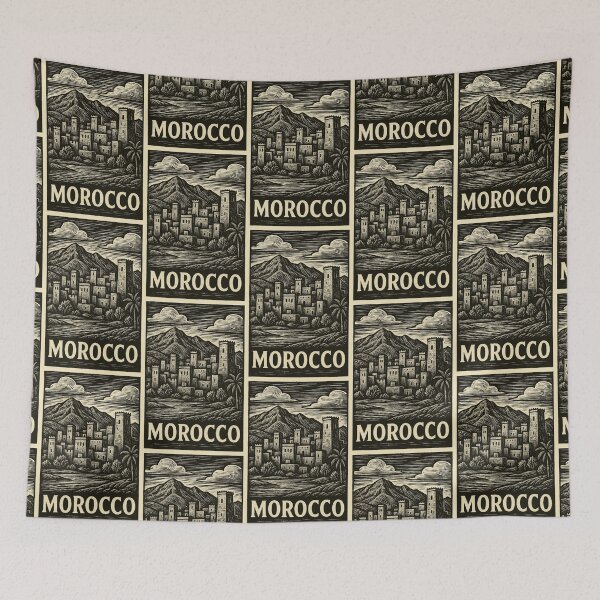Item preview, Morocco Linocut Style  designed and sold by Thistle-TShop.