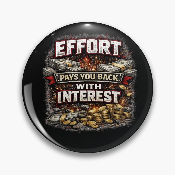 Item preview, Effort Pays You Back With Interest Aggressive Grind Motivation designed and sold by Wolf Garage.