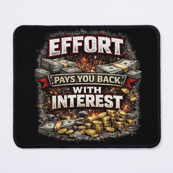 Item preview, Effort Pays You Back With Interest Aggressive Grind Motivation designed and sold by Wolf Garage.