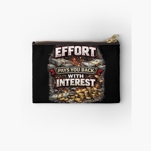 Item preview, Effort Pays You Back With Interest Aggressive Grind Motivation designed and sold by Wolf Garage.
