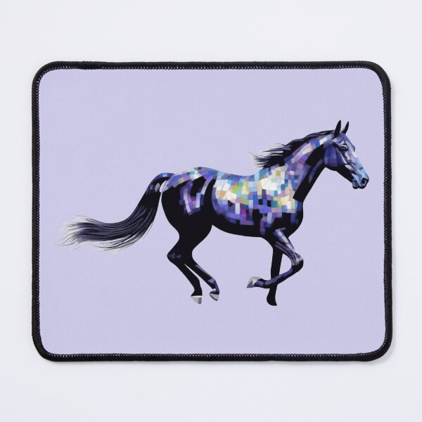 Item preview, black horse mosaic designed and sold by designmari.