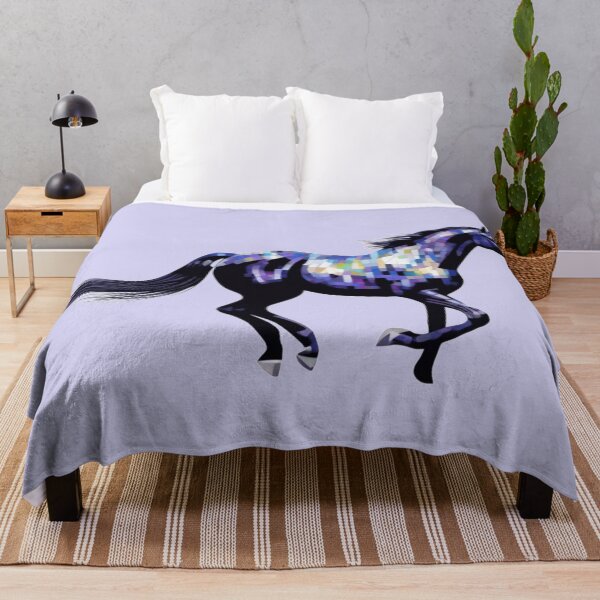 Item preview, black horse mosaic designed and sold by designmari.