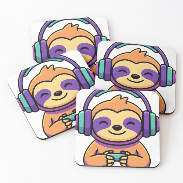 Item preview, Cute Sloth Gamer with Headphones designed and sold by webdev27.