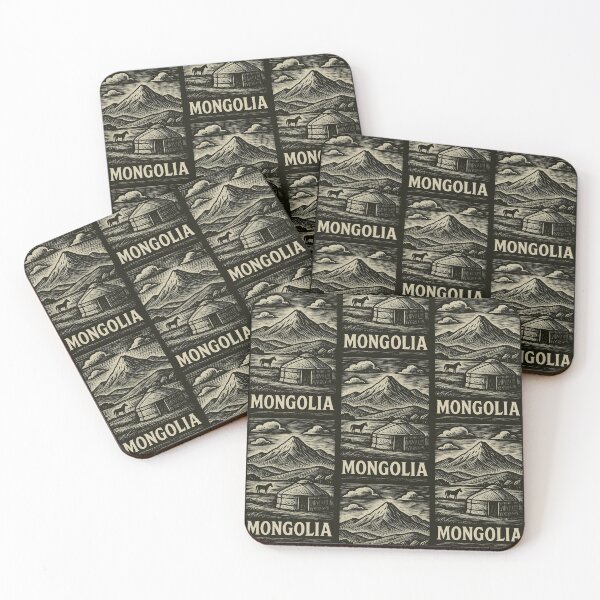 Item preview, Mongolia Linocut Style  designed and sold by Thistle-TShop.