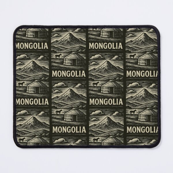 Item preview, Mongolia Linocut Style  designed and sold by Thistle-TShop.
