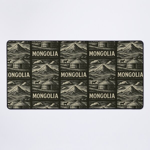 Item preview, Mongolia Linocut Style  designed and sold by Thistle-TShop.