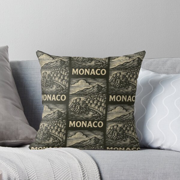 Aperçu de l'œuvre Style linogravure de Monaco créée et vendue par Thistle-TShop.