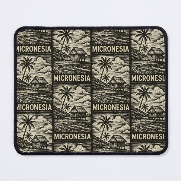 Item preview, Micronesia Linocut Style  designed and sold by Thistle-TShop.