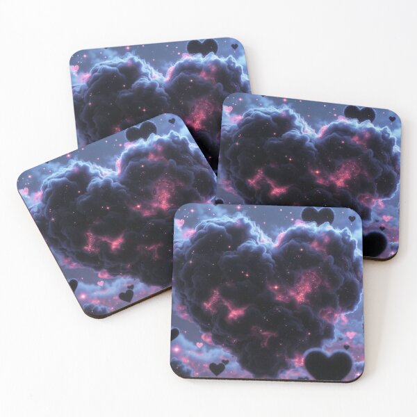Item preview, Cosmic Heart Clouds – Dreamy Surreal Love Art designed and sold by PixelVibe782.