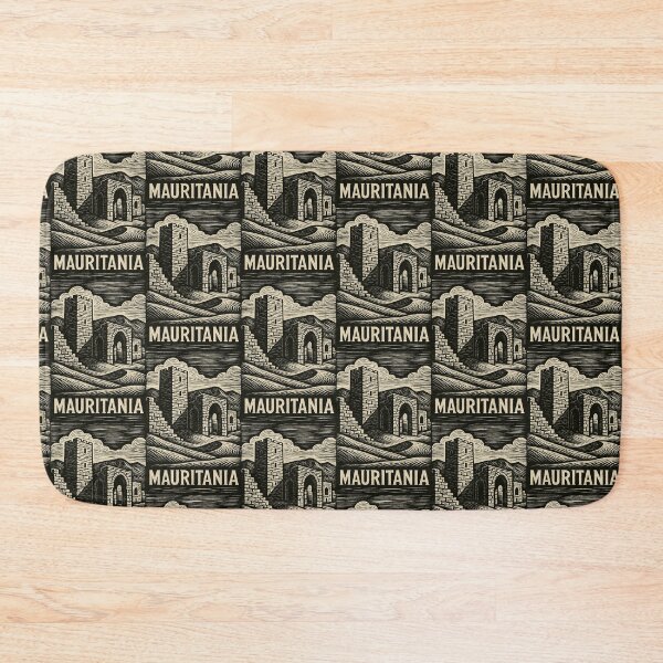 Item preview, Mauritania Linocut Style  designed and sold by Thistle-TShop.