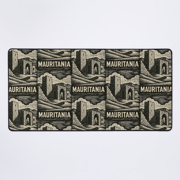 Item preview, Mauritania Linocut Style designed and sold by Thistle-TShop.