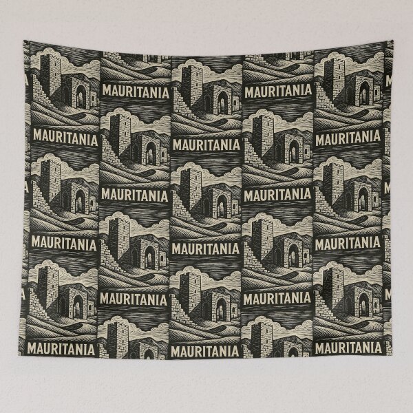 Item preview, Mauritania Linocut Style  designed and sold by Thistle-TShop.
