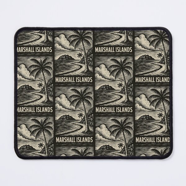 Item preview, Marshall Islands Linocut Style  designed and sold by Thistle-TShop.