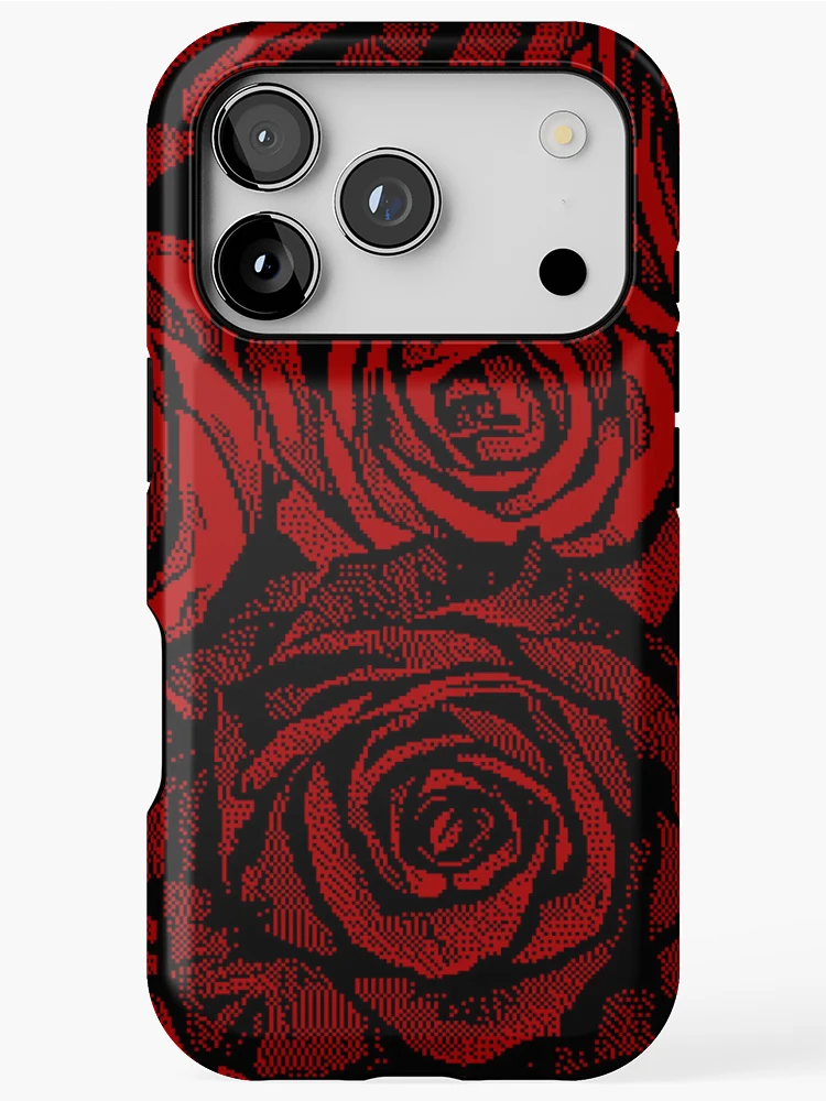 Thumbnail 1 of 4, iPhone Case, Pixelator | Red Roses designed and sold by StudioDestruct.