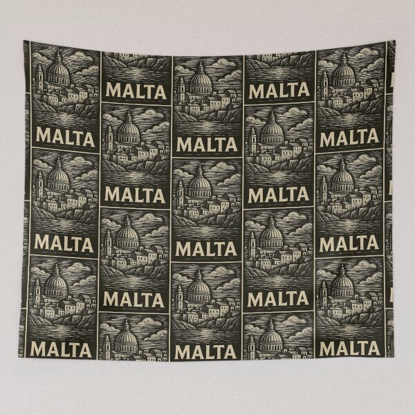 Item preview, Malta Linocut Style  designed and sold by Thistle-TShop.