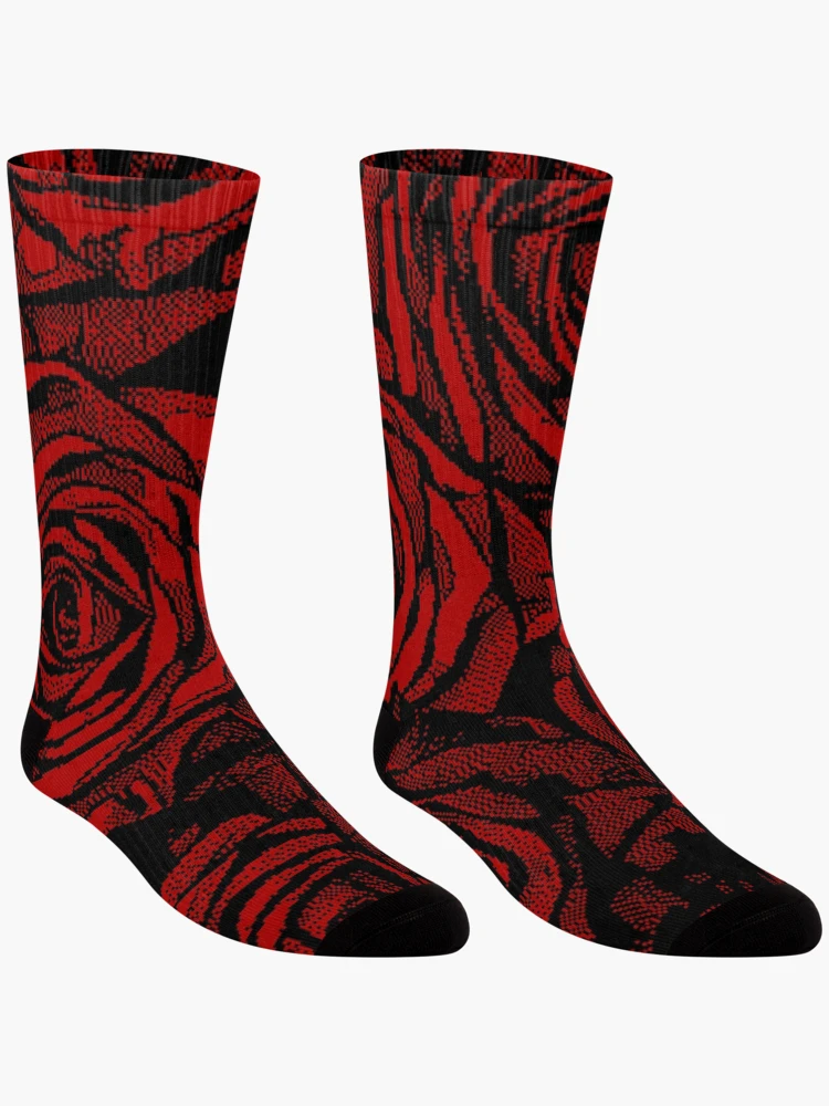 Thumbnail 3 of 5, Socks, Pixelator | Red Roses designed and sold by StudioDestruct.