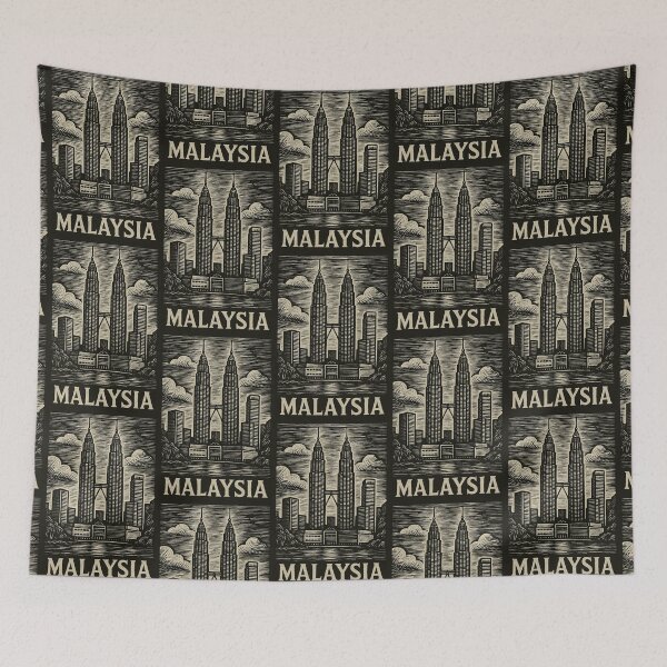 Item preview, Malaysia Linocut Style  designed and sold by Thistle-TShop.