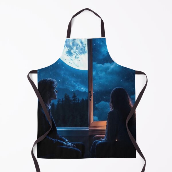 Item preview, Under the Same Moon – Romantic Split Night Art designed and sold by PixelVibe782.