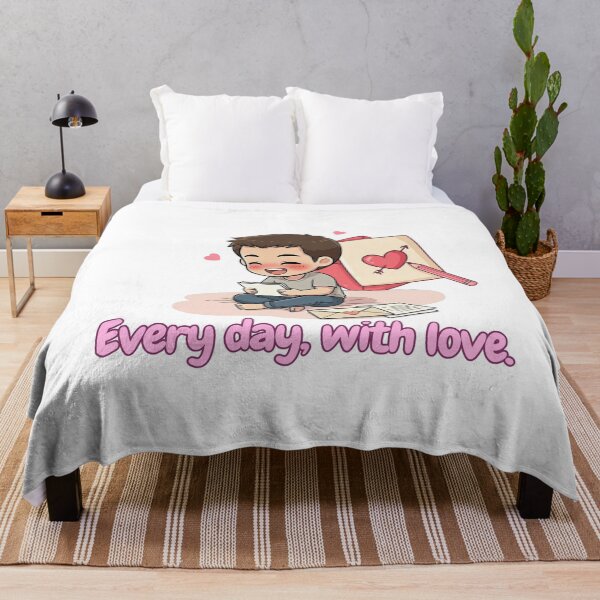 Item preview, Every Day With Love – Cute Valentine Letter Boy Illustration | Romantic Gift Design designed and sold by Beeform.