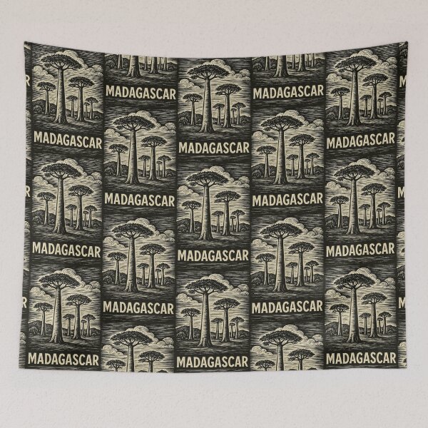 Item preview, Madagascar Linocut Style  designed and sold by Thistle-TShop.