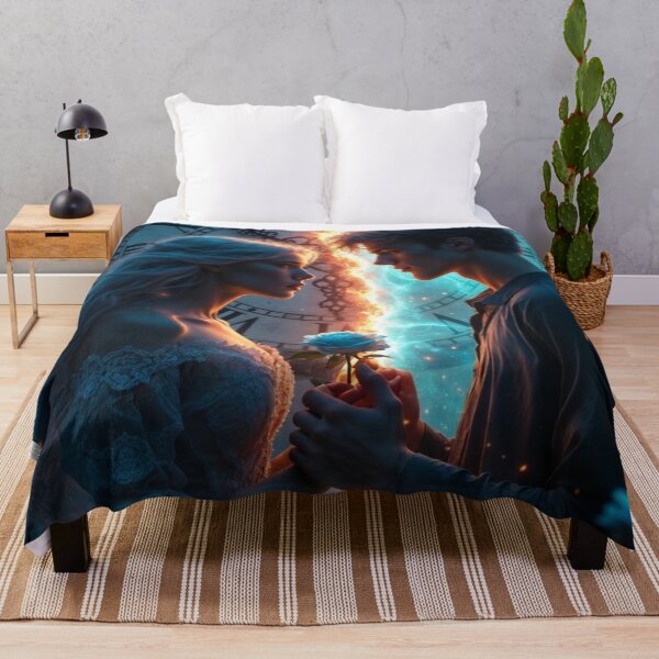 Item preview, Midnight Flame – Forbidden Love Fantasy Art designed and sold by PixelVibe782.