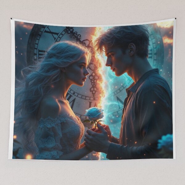 Item preview, Midnight Flame – Forbidden Love Fantasy Art designed and sold by PixelVibe782.