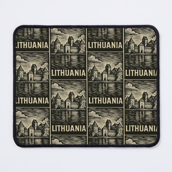 Item preview, Lithuania Linocut Style designed and sold by Thistle-TShop.