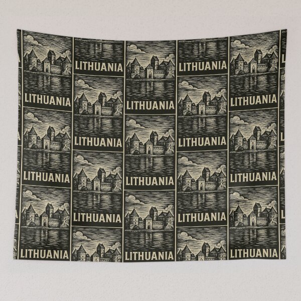 Item preview, Lithuania Linocut Style  designed and sold by Thistle-TShop.
