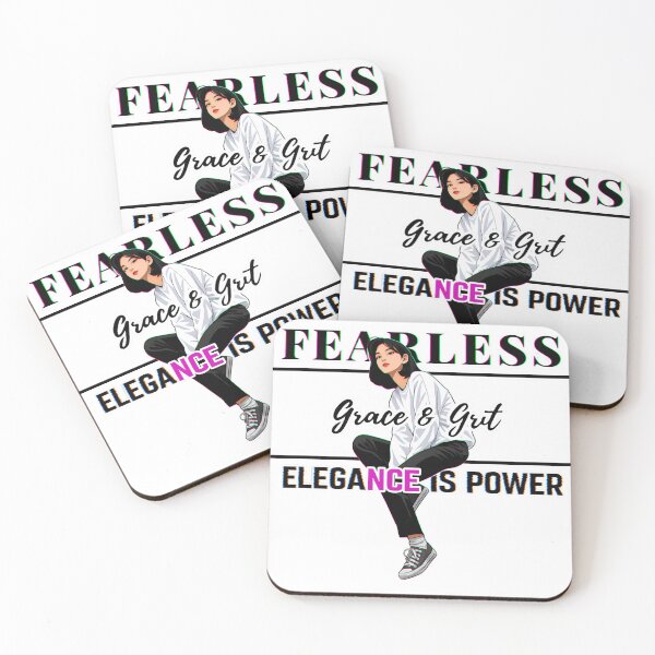 Item preview, Fearless Girl – Grace & Grit | Elegance Is Power Feminist Aesthetic Streetwear Design designed and sold by JEVANStudio.