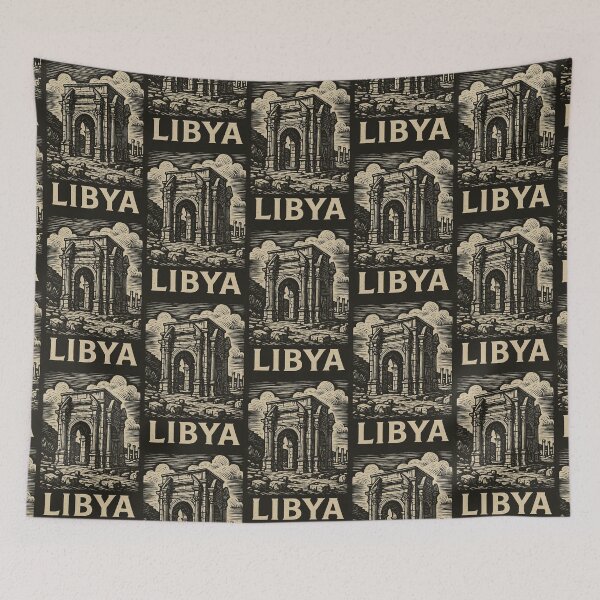 Item preview, Libya Linocut Style  designed and sold by Thistle-TShop.