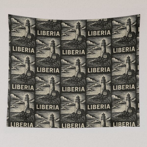 Item preview, Liberia Linocut Style  designed and sold by Thistle-TShop.
