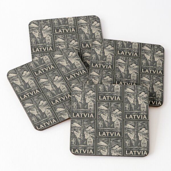 Item preview, Latvia Linocut Style  designed and sold by Thistle-TShop.
