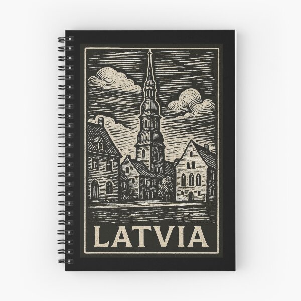 Item preview, Latvia Linocut Style  designed and sold by Thistle-TShop.