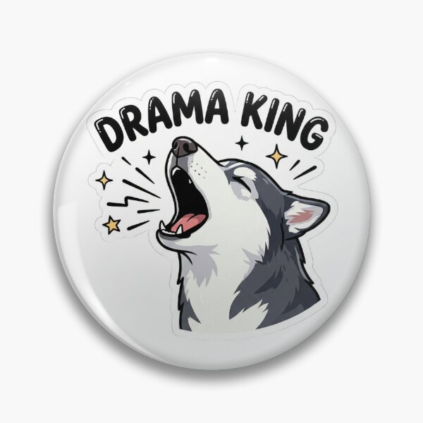 Item preview, Drama King Howling Husky | Funny Dog Meme designed and sold by GemajoStudio.