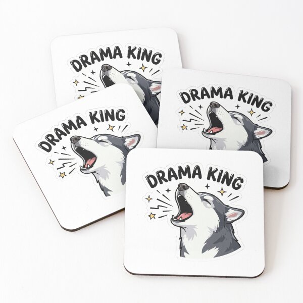 Item preview, Drama King Howling Husky | Funny Dog Meme designed and sold by GemajoStudio.